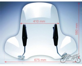 PLEXI MOTOCYKLOVÉ - UNI - ČIRÉ - VELKÉ (675X580MM)